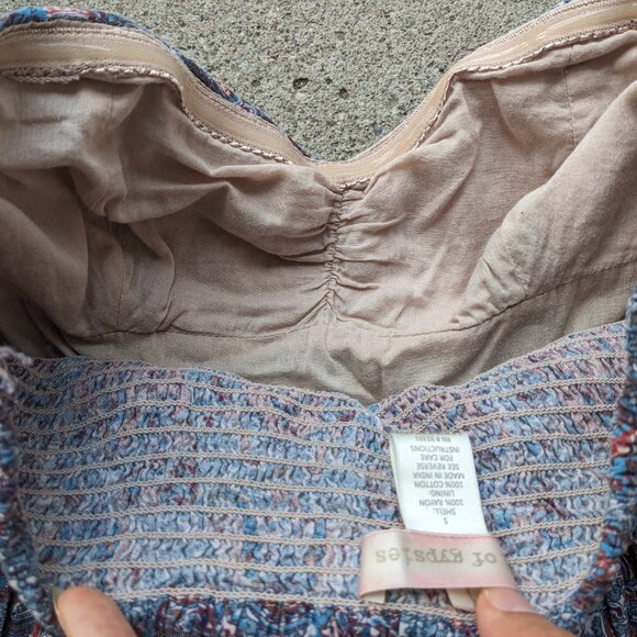 Paisley Boho Mini Dress Strapless - Picture 7 of 8